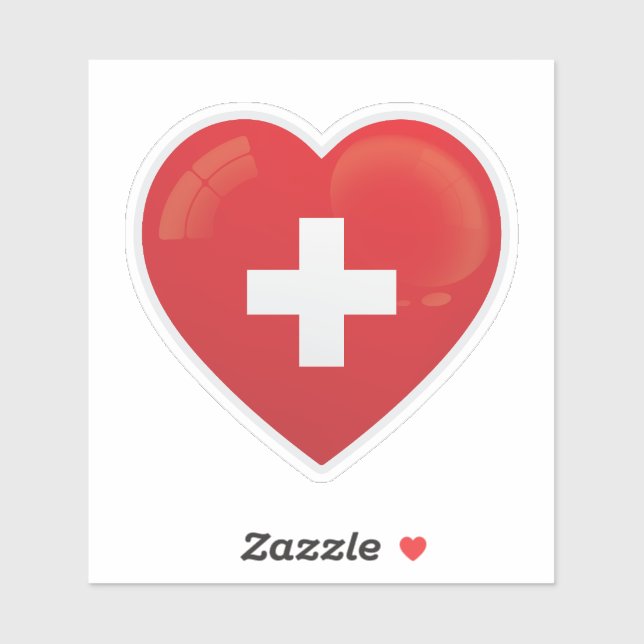 Liebe Schweiz Icon Sticker (Blatt)
