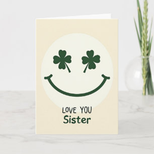 Liebe Schwester Lächeln Grußkarte Karte