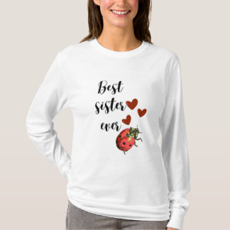 Liebe Schwester Marienkäfer T-Shirt – Süßes Herzde