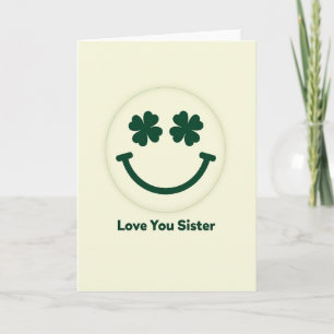 Liebe Schwester Shamrock-Karte Karte