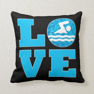 LIEBE Schwimmen nach Maß Kissen