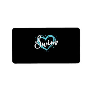 Liebe Schwimmen Schwimmerteam Herzlich Willkommen Adressaufkleber