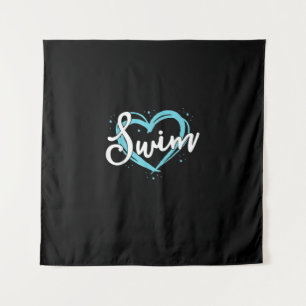 Liebe Schwimmen Schwimmerteam Herzlich Willkommen Wandteppich