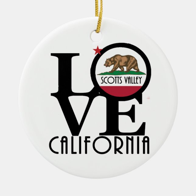 LIEBE Scotts Valley Keramik Ornament (Vorne)
