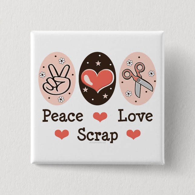 Liebe Scrapbooking Button (Vorderseite)