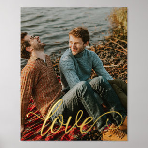 Liebe Script Couple Foil Prints Foliendrucke