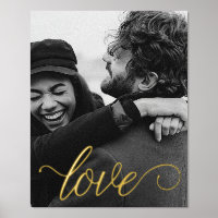 Liebe Script Couple Foil Prints
