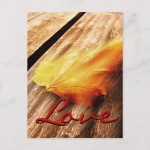 Liebe Script Falling Verlassen Postkarte