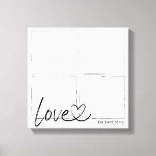 Liebe-Script für moderne Familienfotografie Leinwanddruck