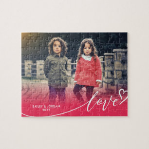 Liebe Script Valentinstag Foto Puzzle