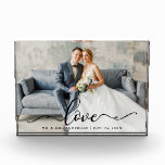Liebe Script Wedding Briand Groom Fotoblock<br><div class="desc">Liebe Black Script Hochzeitsbrille und Groom Foto Block</div>