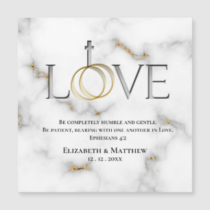 Liebe Scripting Verse Ephesians 4:2 Magnetkarte