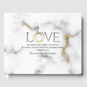 Liebe Scripture Verse Ephesians 4:2 Hochzeit Gästebuch