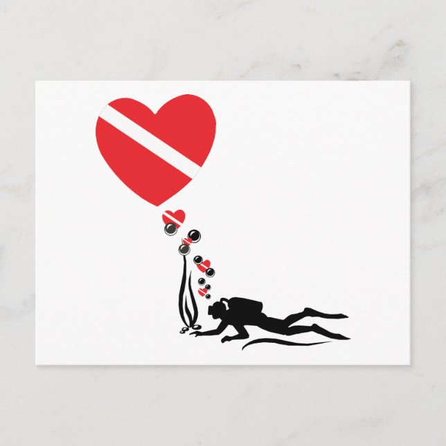 Liebe SCUBA Postkarte (Vorderseite)