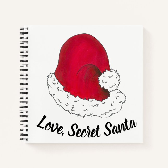 Liebe, Secret Santa Claus frohe Weihnachten Weihna Notizbuch (Vorderseite)