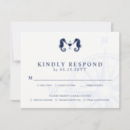 Liebe | Seepferd Thema Hochzeit RSVP Mahlzeiten