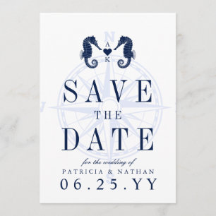 Liebe   Seepferd Thema Save the Date einladen