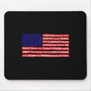 Liebe Sei Freundlich Compion Gleichheit USA Amerik Mousepad