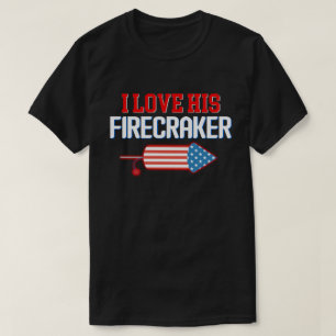 Liebe Seine Firecracker Match Couple 4. Juli Tee