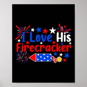 Liebe seinen Firecracker Funny 4. Juli Feuerwerk C Poster