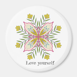Liebe selbst Mandala Floral Magnet