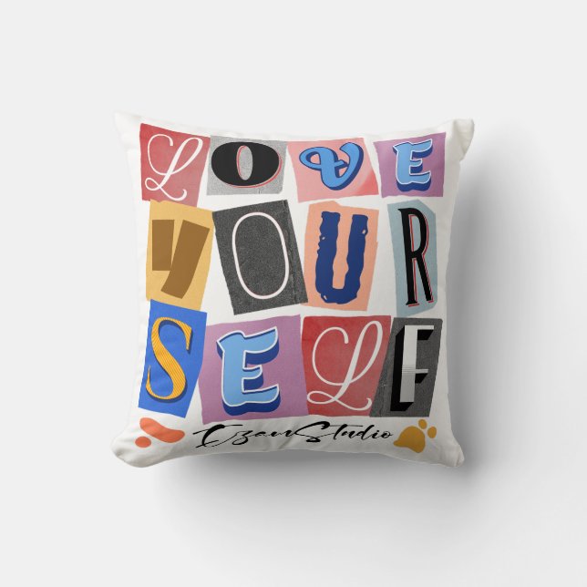 Liebe selbst - Modern Design stärken Kissen (Vorderseite)
