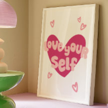 Liebe Selbstdekoration drucken | Trendy Wall Art P