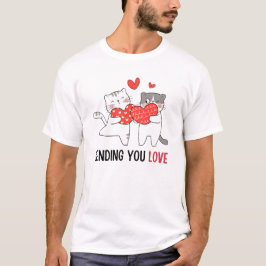 Liebe senden | Tag des Happy Valentins, niedliche T-Shirt