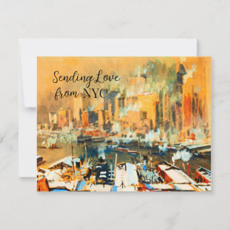 Liebe senden von der Skyline des NYC Manhattan Haf