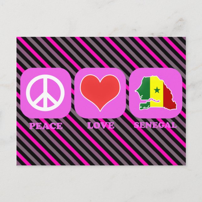 Liebe Senegal Postkarte (Vorderseite)