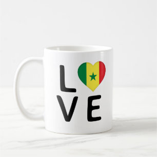 Liebe - senegalesische Flagge Kaffeetasse