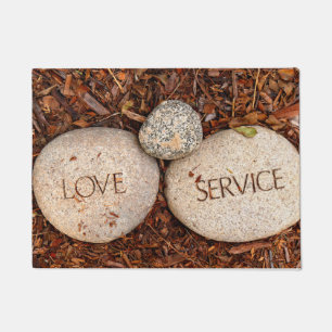 "Liebe" "Service" Spiritueller Religiöser Stein Fußmatte