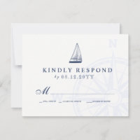 Liebe Set Segelschiff Nautical Wedding RSVP