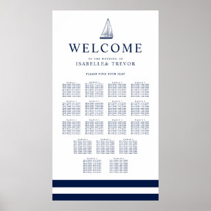 Liebe Sets Segel   17 Tabelle Seating Chart Poster