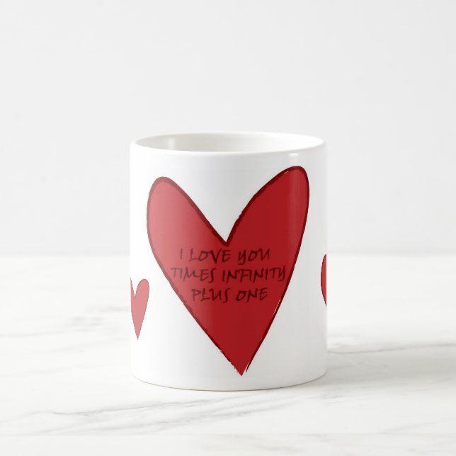 Liebe setzt Zeit Unendlichkeit plus eine fest Kaffeetasse (Mittel)