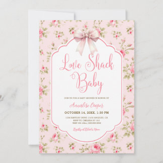Liebe Shack Baby Girl Babydusche Einladung