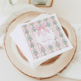 Liebe Shack Baby Pink Bow Rose Babydusche Serviette