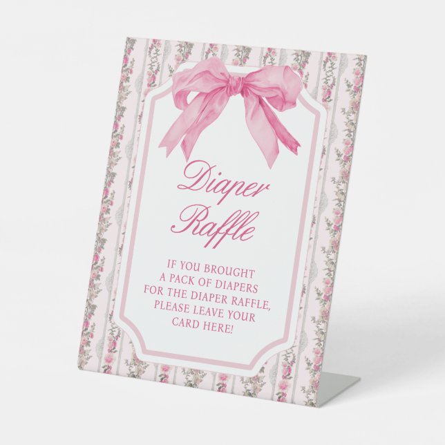 Liebe Shack Babydusche Windeln Raffle Schild (Vorderseite)