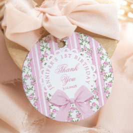 Liebe Shack Extravagant eine florale Coquette Bow  Geschenkanhänger