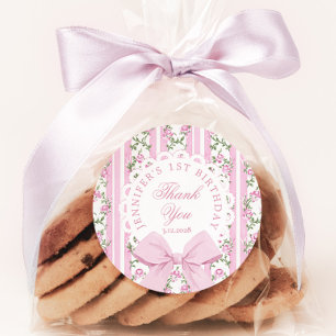 Liebe Shack Extravagant eine florale Coquette Bow Runder Aufkleber