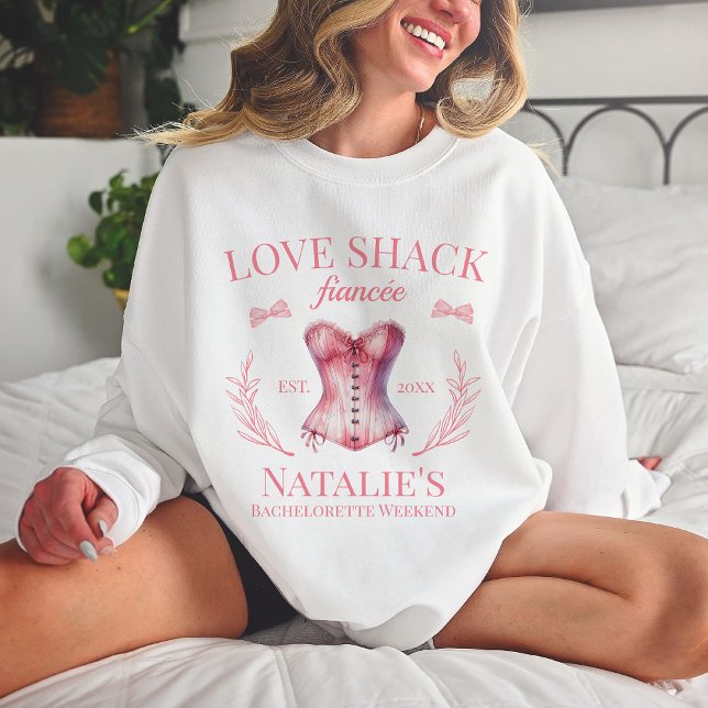 Liebe Shack Fiancee Coquette Girly Bow Bachelorett Sweatshirt (Von Creator hochgeladen)
