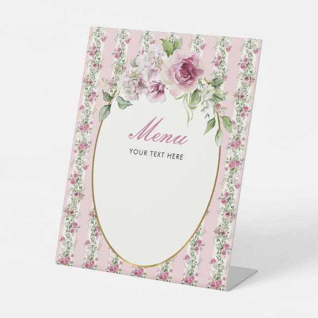 Liebe Shack Verlobte Menu Brautparty Sockelschild (Vorderseite)