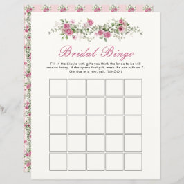 Liebe Shack Verlobte Pink Blume Bridal Bingo Game