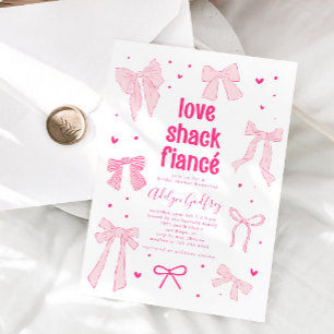 Liebe Shack Verlobte Pink Bow Brautparty Einladung