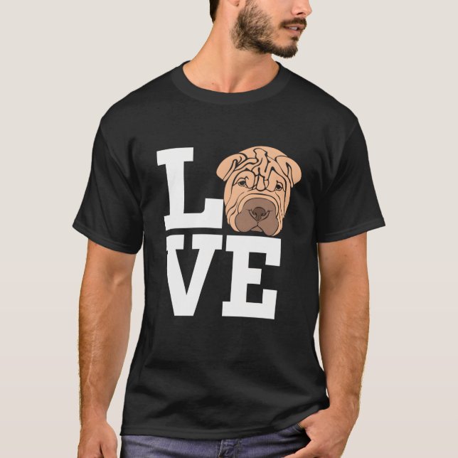 Liebe Shar Pei Dog Niedlich Shar-Pei Dog Lover T-Shirt (Vorderseite)