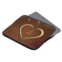 Liebe-Shards aus Gold-Elektronik-Bag Laptopschutzhülle