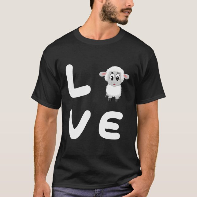Liebe Sheep Design Funny Sheep T-Shirt (Vorderseite)