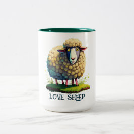 Liebe Sheep Zweifarbige Tasse