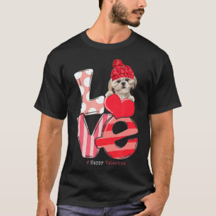 LIEBE Shih Tzu Dog Valentinstag 2021 Funny Women T-Shirt