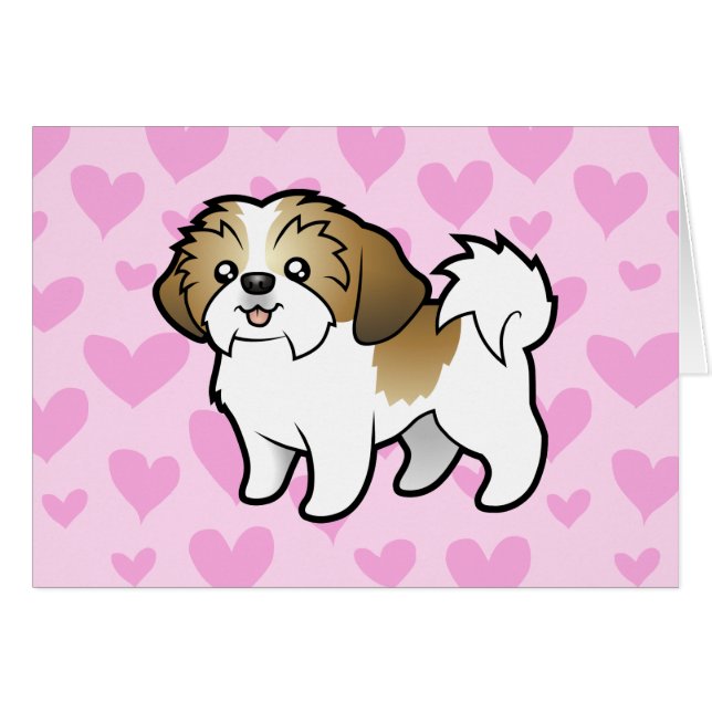 Liebe Shih Tzu (Welpe geschnitten) (Vorderseite (Horizontal))